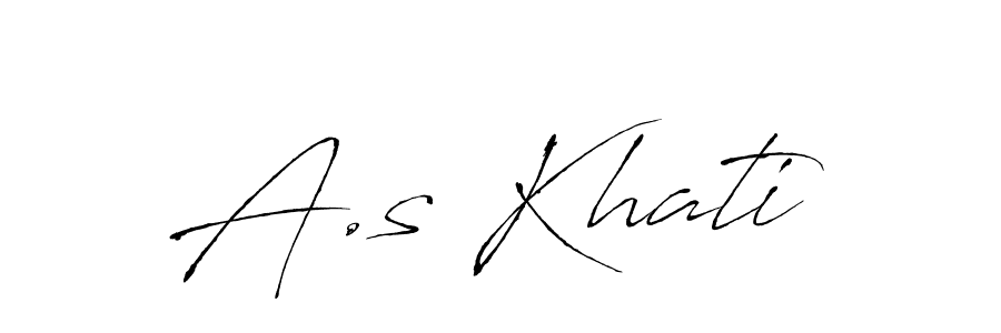 How to make A.s Khati signature? Antro_Vectra is a professional autograph style. Create handwritten signature for A.s Khati name. A.s Khati signature style 6 images and pictures png