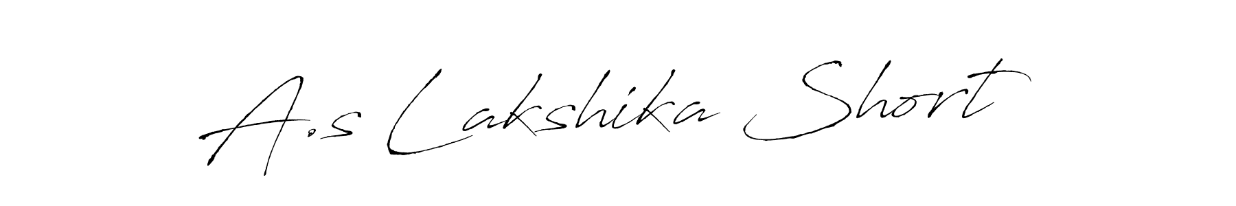 Antro_Vectra is a professional signature style that is perfect for those who want to add a touch of class to their signature. It is also a great choice for those who want to make their signature more unique. Get A.s Lakshika Short name to fancy signature for free. A.s Lakshika Short signature style 6 images and pictures png