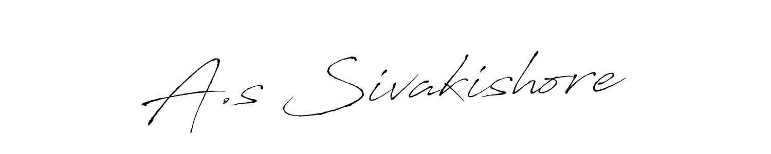 The best way (Antro_Vectra) to make a short signature is to pick only two or three words in your name. The name A.s Sivakishore include a total of six letters. For converting this name. A.s Sivakishore signature style 6 images and pictures png