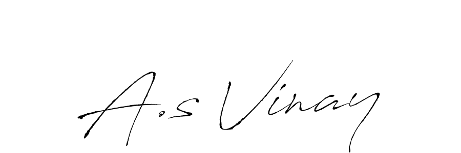 Antro_Vectra is a professional signature style that is perfect for those who want to add a touch of class to their signature. It is also a great choice for those who want to make their signature more unique. Get A.s Vinay name to fancy signature for free. A.s Vinay signature style 6 images and pictures png