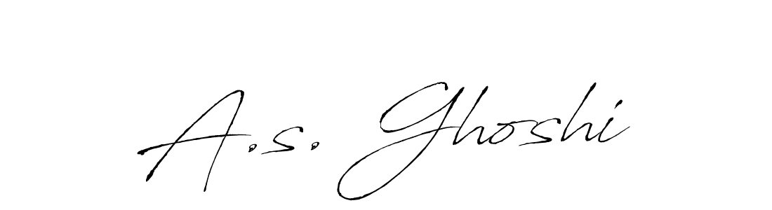 Make a beautiful signature design for name A.s. Ghoshi. With this signature (Antro_Vectra) style, you can create a handwritten signature for free. A.s. Ghoshi signature style 6 images and pictures png