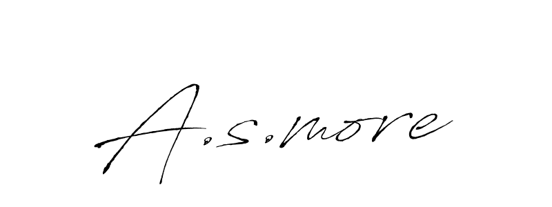 A.s.more stylish signature style. Best Handwritten Sign (Antro_Vectra) for my name. Handwritten Signature Collection Ideas for my name A.s.more. A.s.more signature style 6 images and pictures png