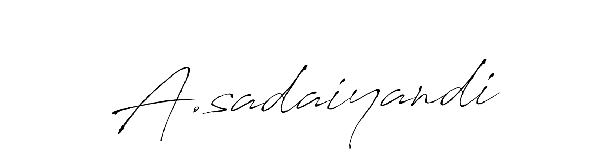 Make a beautiful signature design for name A.sadaiyandi. With this signature (Antro_Vectra) style, you can create a handwritten signature for free. A.sadaiyandi signature style 6 images and pictures png