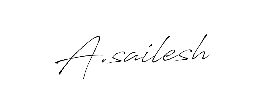 Design your own signature with our free online signature maker. With this signature software, you can create a handwritten (Antro_Vectra) signature for name A.sailesh. A.sailesh signature style 6 images and pictures png