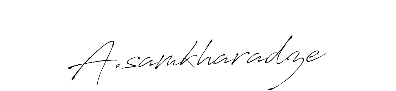 Design your own signature with our free online signature maker. With this signature software, you can create a handwritten (Antro_Vectra) signature for name A.samkharadze. A.samkharadze signature style 6 images and pictures png