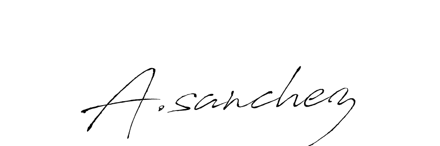 Design your own signature with our free online signature maker. With this signature software, you can create a handwritten (Antro_Vectra) signature for name A.sanchez. A.sanchez signature style 6 images and pictures png