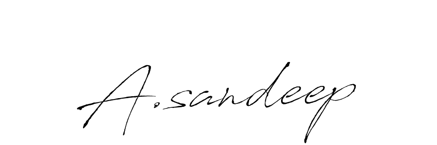 Create a beautiful signature design for name A.sandeep. With this signature (Antro_Vectra) fonts, you can make a handwritten signature for free. A.sandeep signature style 6 images and pictures png