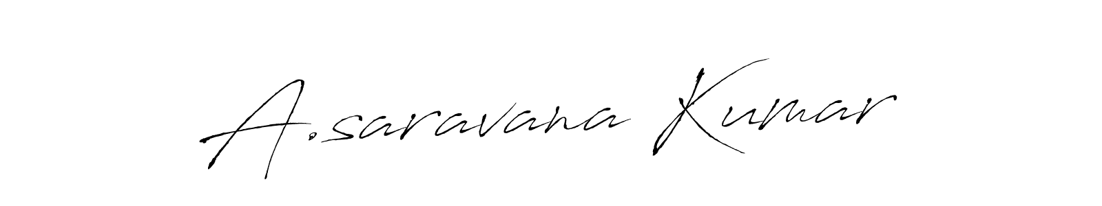 Also we have A.saravana Kumar name is the best signature style. Create professional handwritten signature collection using Antro_Vectra autograph style. A.saravana Kumar signature style 6 images and pictures png