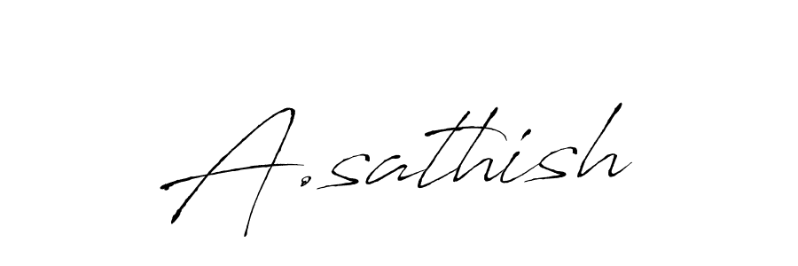 Make a beautiful signature design for name A.sathish. With this signature (Antro_Vectra) style, you can create a handwritten signature for free. A.sathish signature style 6 images and pictures png