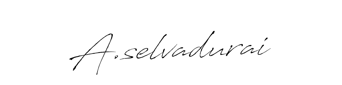 How to make A.selvadurai name signature. Use Antro_Vectra style for creating short signs online. This is the latest handwritten sign. A.selvadurai signature style 6 images and pictures png