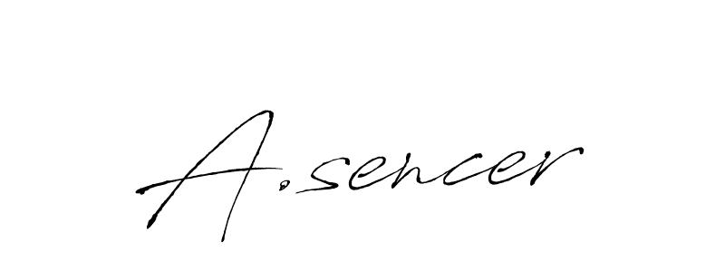 if you are searching for the best signature style for your name A.sencer. so please give up your signature search. here we have designed multiple signature styles  using Antro_Vectra. A.sencer signature style 6 images and pictures png