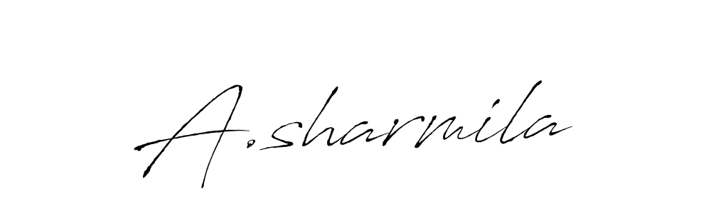 Make a beautiful signature design for name A.sharmila. With this signature (Antro_Vectra) style, you can create a handwritten signature for free. A.sharmila signature style 6 images and pictures png