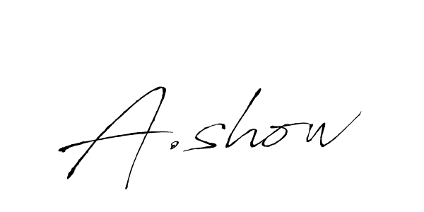 Similarly Antro_Vectra is the best handwritten signature design. Signature creator online .You can use it as an online autograph creator for name A.show. A.show signature style 6 images and pictures png