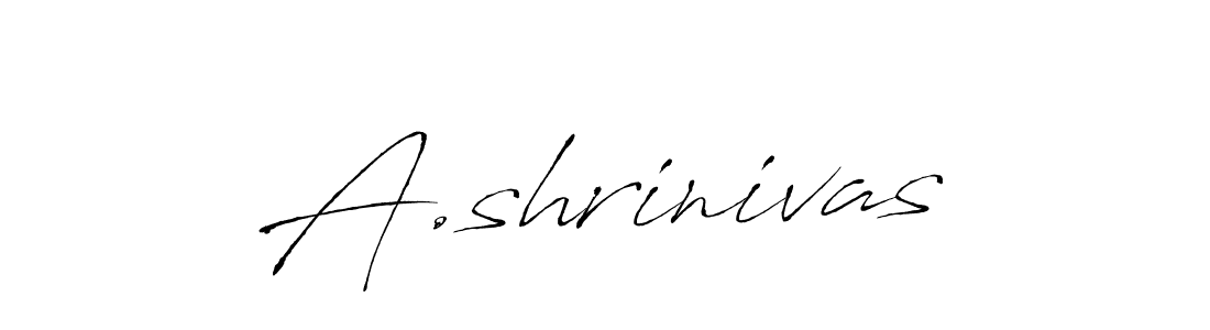 Make a beautiful signature design for name A.shrinivas. With this signature (Antro_Vectra) style, you can create a handwritten signature for free. A.shrinivas signature style 6 images and pictures png