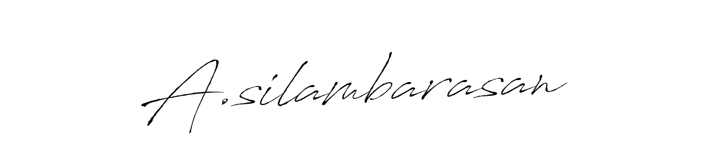 Design your own signature with our free online signature maker. With this signature software, you can create a handwritten (Antro_Vectra) signature for name A.silambarasan. A.silambarasan signature style 6 images and pictures png