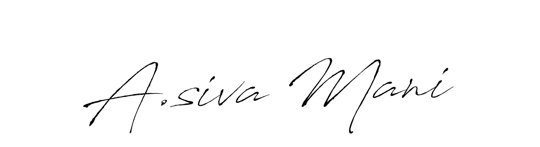 Design your own signature with our free online signature maker. With this signature software, you can create a handwritten (Antro_Vectra) signature for name A.siva Mani. A.siva Mani signature style 6 images and pictures png