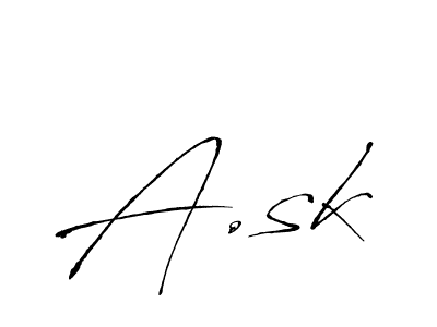 A.sk stylish signature style. Best Handwritten Sign (Antro_Vectra) for my name. Handwritten Signature Collection Ideas for my name A.sk. A.sk signature style 6 images and pictures png