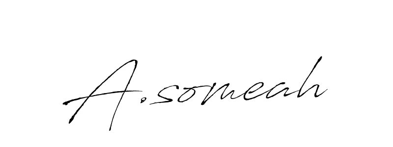 How to make A.someah signature? Antro_Vectra is a professional autograph style. Create handwritten signature for A.someah name. A.someah signature style 6 images and pictures png