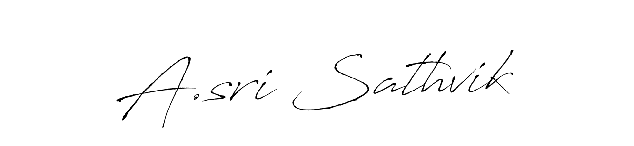 Create a beautiful signature design for name A.sri Sathvik. With this signature (Antro_Vectra) fonts, you can make a handwritten signature for free. A.sri Sathvik signature style 6 images and pictures png