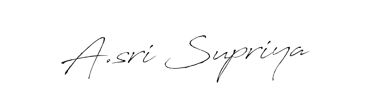 How to make A.sri Supriya name signature. Use Antro_Vectra style for creating short signs online. This is the latest handwritten sign. A.sri Supriya signature style 6 images and pictures png