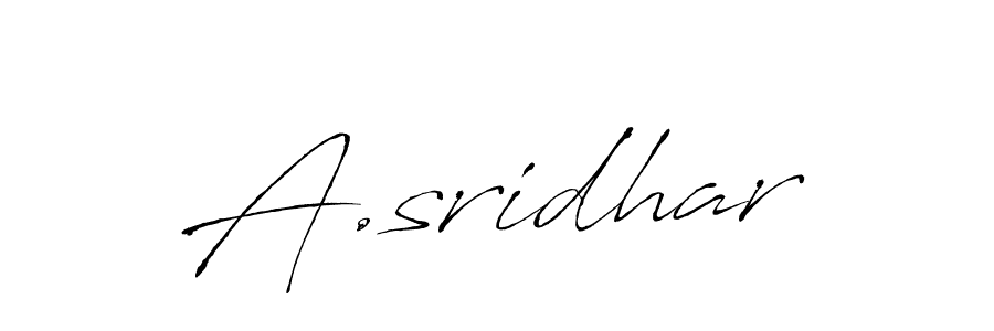 How to make A.sridhar name signature. Use Antro_Vectra style for creating short signs online. This is the latest handwritten sign. A.sridhar signature style 6 images and pictures png