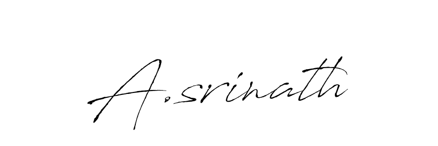 Make a beautiful signature design for name A.srinath. With this signature (Antro_Vectra) style, you can create a handwritten signature for free. A.srinath signature style 6 images and pictures png