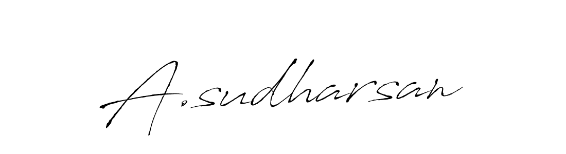 Design your own signature with our free online signature maker. With this signature software, you can create a handwritten (Antro_Vectra) signature for name A.sudharsan. A.sudharsan signature style 6 images and pictures png