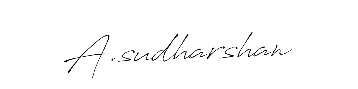 The best way (Antro_Vectra) to make a short signature is to pick only two or three words in your name. The name A.sudharshan include a total of six letters. For converting this name. A.sudharshan signature style 6 images and pictures png