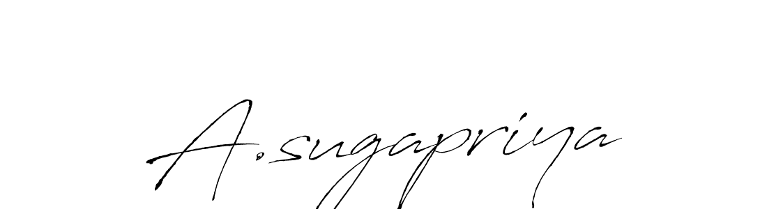 You should practise on your own different ways (Antro_Vectra) to write your name (A.sugapriya) in signature. don't let someone else do it for you. A.sugapriya signature style 6 images and pictures png