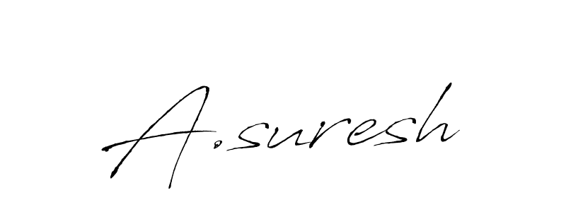 How to make A.suresh name signature. Use Antro_Vectra style for creating short signs online. This is the latest handwritten sign. A.suresh signature style 6 images and pictures png