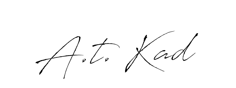 How to make A.t. Kad signature? Antro_Vectra is a professional autograph style. Create handwritten signature for A.t. Kad name. A.t. Kad signature style 6 images and pictures png