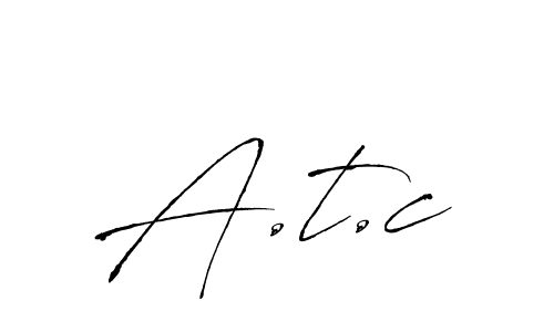 A.t.c stylish signature style. Best Handwritten Sign (Antro_Vectra) for my name. Handwritten Signature Collection Ideas for my name A.t.c. A.t.c signature style 6 images and pictures png