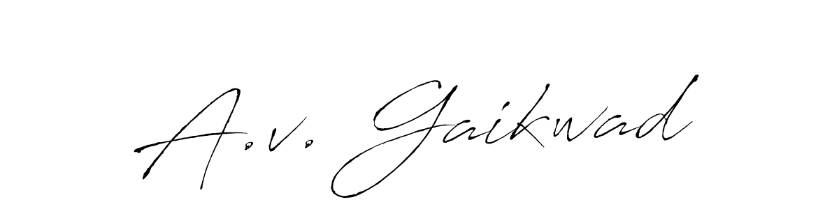 You can use this online signature creator to create a handwritten signature for the name A.v. Gaikwad. This is the best online autograph maker. A.v. Gaikwad signature style 6 images and pictures png