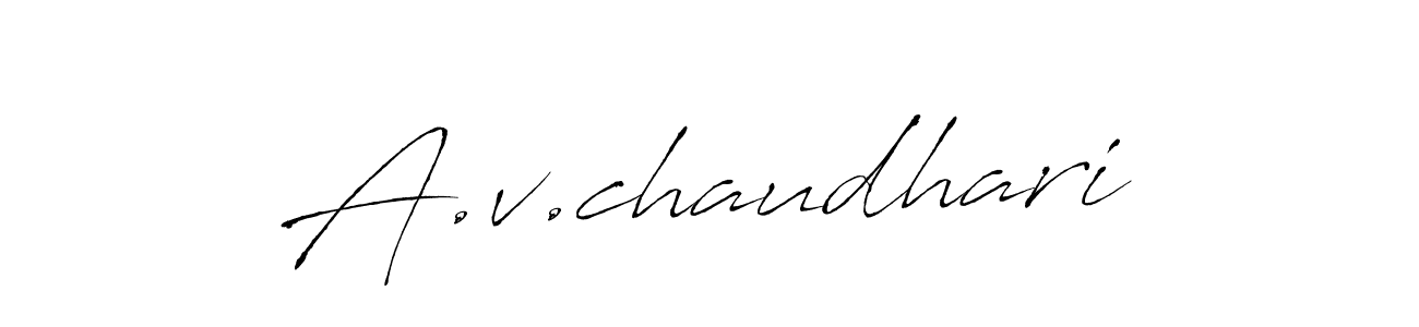 How to make A.v.chaudhari name signature. Use Antro_Vectra style for creating short signs online. This is the latest handwritten sign. A.v.chaudhari signature style 6 images and pictures png