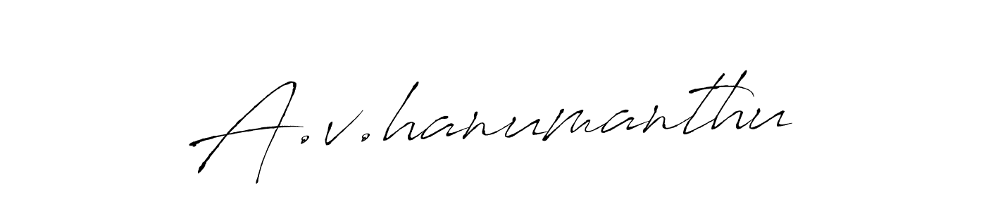 if you are searching for the best signature style for your name A.v.hanumanthu. so please give up your signature search. here we have designed multiple signature styles  using Antro_Vectra. A.v.hanumanthu signature style 6 images and pictures png