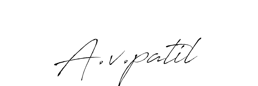 How to make A.v.patil signature? Antro_Vectra is a professional autograph style. Create handwritten signature for A.v.patil name. A.v.patil signature style 6 images and pictures png