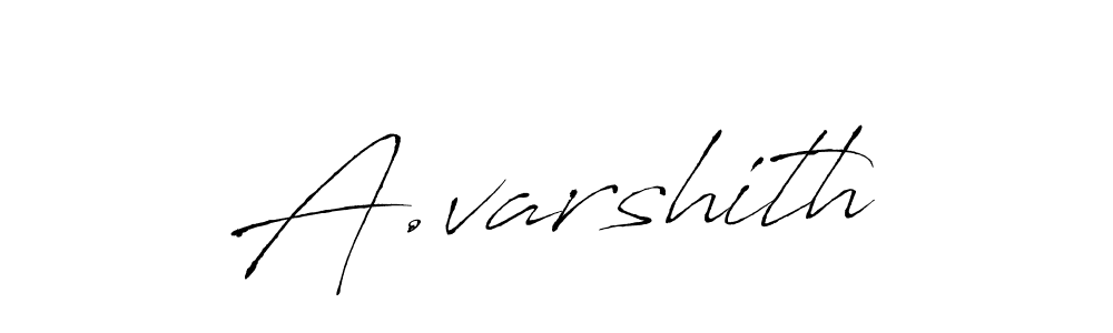 Design your own signature with our free online signature maker. With this signature software, you can create a handwritten (Antro_Vectra) signature for name A.varshith. A.varshith signature style 6 images and pictures png