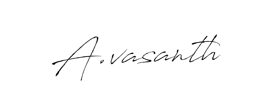 Create a beautiful signature design for name A.vasanth. With this signature (Antro_Vectra) fonts, you can make a handwritten signature for free. A.vasanth signature style 6 images and pictures png