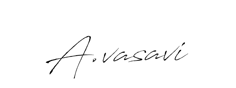 Make a beautiful signature design for name A.vasavi. With this signature (Antro_Vectra) style, you can create a handwritten signature for free. A.vasavi signature style 6 images and pictures png