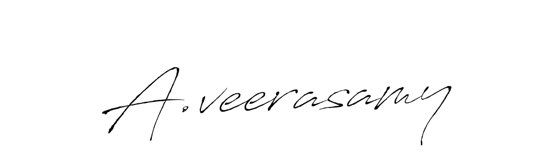 How to make A.veerasamy name signature. Use Antro_Vectra style for creating short signs online. This is the latest handwritten sign. A.veerasamy signature style 6 images and pictures png