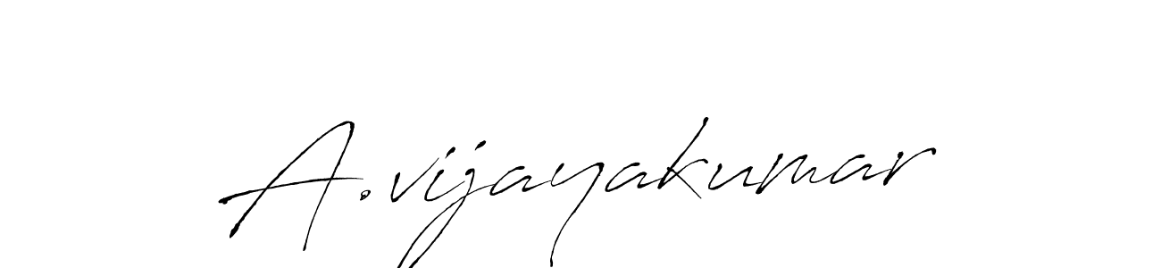 Design your own signature with our free online signature maker. With this signature software, you can create a handwritten (Antro_Vectra) signature for name A.vijayakumar. A.vijayakumar signature style 6 images and pictures png