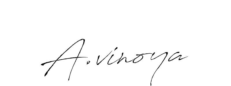 Create a beautiful signature design for name A.vinoya. With this signature (Antro_Vectra) fonts, you can make a handwritten signature for free. A.vinoya signature style 6 images and pictures png