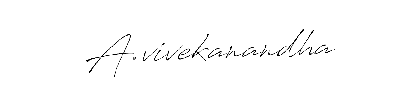 You should practise on your own different ways (Antro_Vectra) to write your name (A.vivekanandha) in signature. don't let someone else do it for you. A.vivekanandha signature style 6 images and pictures png