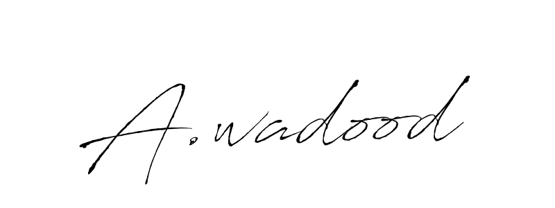 How to make A.wadood name signature. Use Antro_Vectra style for creating short signs online. This is the latest handwritten sign. A.wadood signature style 6 images and pictures png