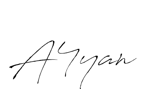 How to make A4yan name signature. Use Antro_Vectra style for creating short signs online. This is the latest handwritten sign. A4yan signature style 6 images and pictures png