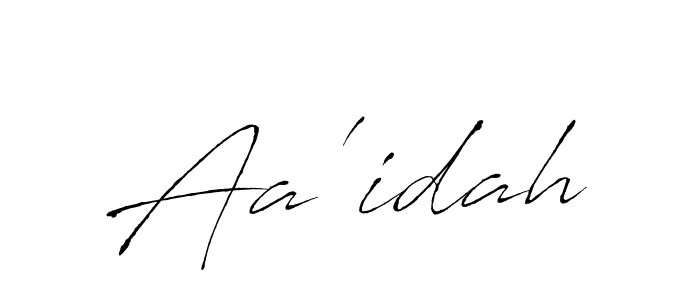 Also we have Aa'idah name is the best signature style. Create professional handwritten signature collection using Antro_Vectra autograph style. Aa'idah signature style 6 images and pictures png