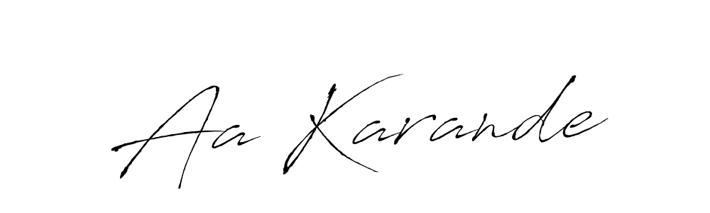 Create a beautiful signature design for name Aa Karande. With this signature (Antro_Vectra) fonts, you can make a handwritten signature for free. Aa Karande signature style 6 images and pictures png