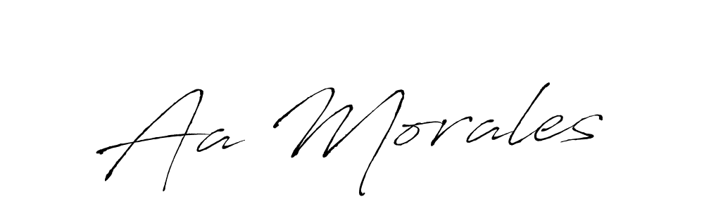 Make a beautiful signature design for name Aa Morales. With this signature (Antro_Vectra) style, you can create a handwritten signature for free. Aa Morales signature style 6 images and pictures png