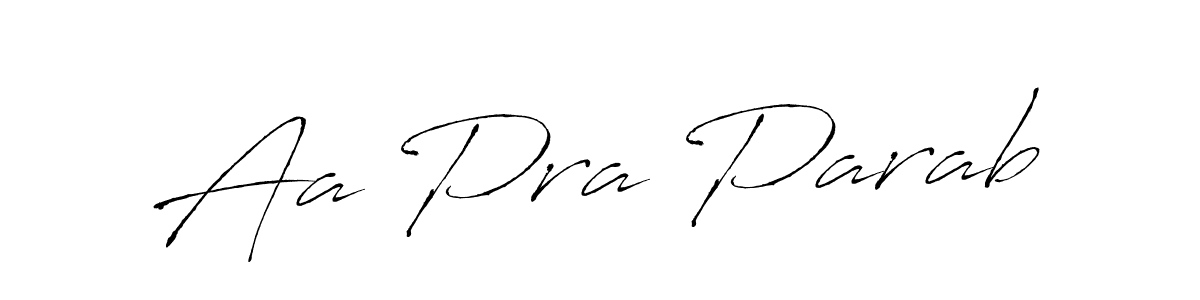 How to make Aa Pra Parab signature? Antro_Vectra is a professional autograph style. Create handwritten signature for Aa Pra Parab name. Aa Pra Parab signature style 6 images and pictures png