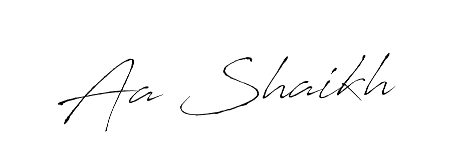 How to make Aa Shaikh signature? Antro_Vectra is a professional autograph style. Create handwritten signature for Aa Shaikh name. Aa Shaikh signature style 6 images and pictures png